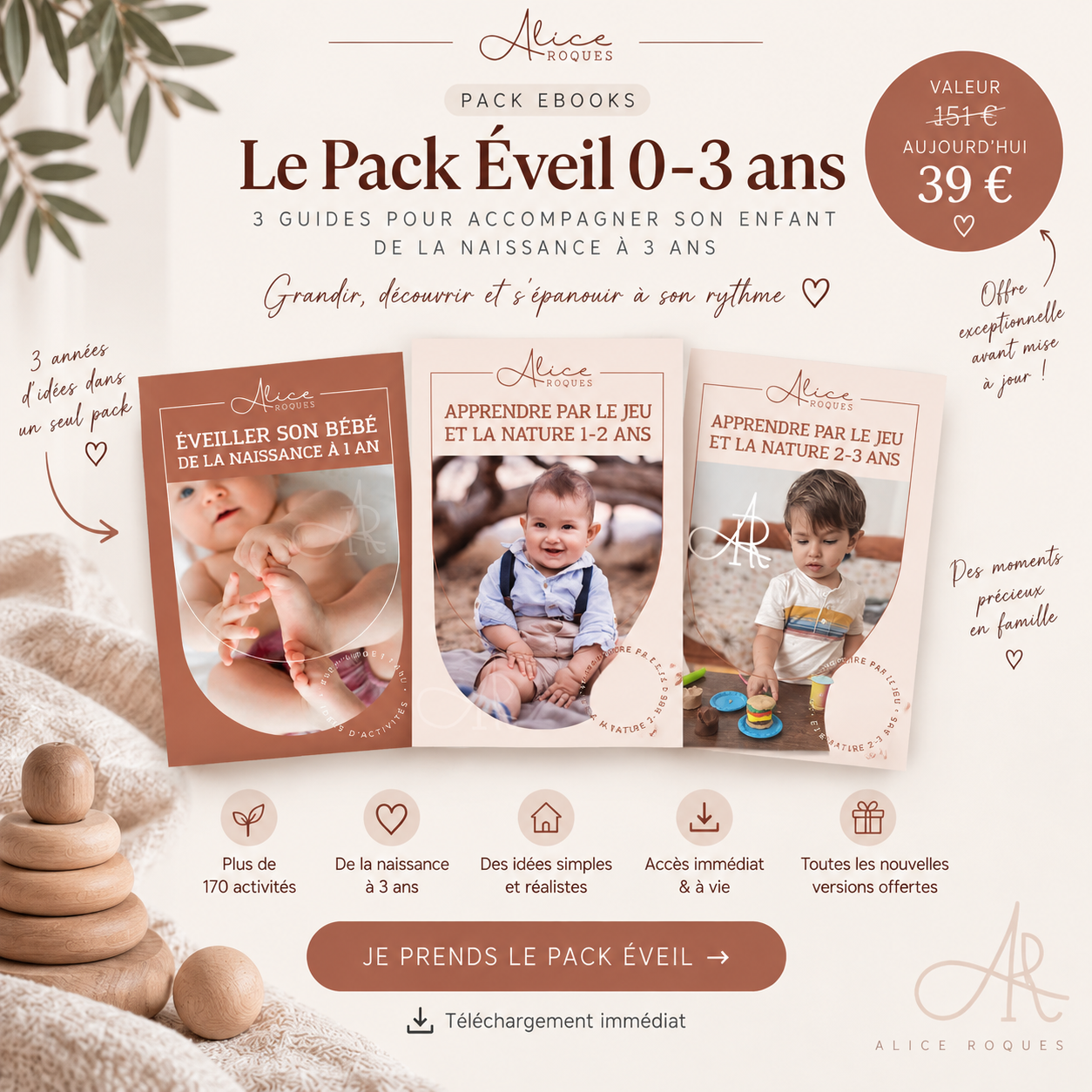 Les trois guides ÉVEIL de 0 à 3 ans
